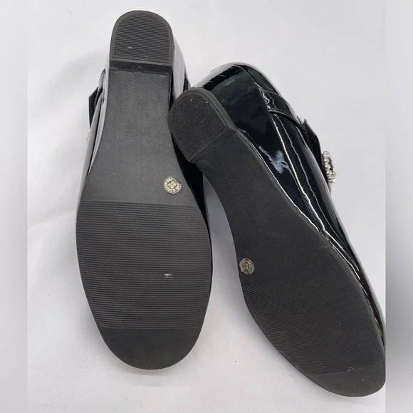 Christie & Jill Little & Big Girls Heart Round Toe Mary Jane Shoes Black, Size 3 - Picture 6 of 8